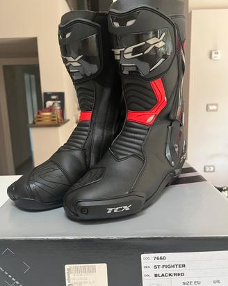 Stivali Moto Racing TCX ST-FIGHTER Nero/Rosso 42