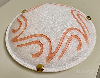 Plafoniera in vetro a due luci 40cm