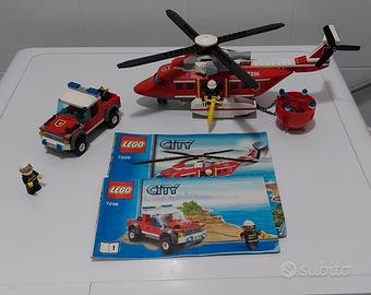 lego city 7206 elicottero e jeep dei pompieri