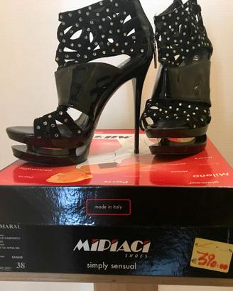 SCARPE TACCO SPILLO E SWAROVSKI ELEGANTI ORIGINALI