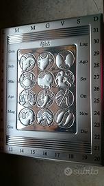 Calendario perpetuo in argento