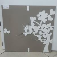 Orologio da parete quadrato cuori albero vita