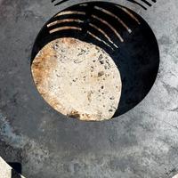 Braciere con piastra e griglia tonda 1 mt diam