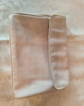 pochette mare in pelle bianca