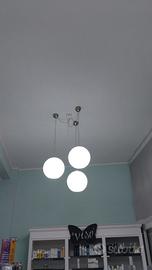 Coppia di Lampadari a Sospensione con 3 Sfere B