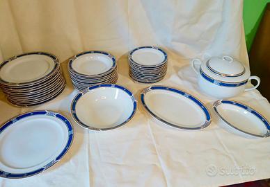 Servizio di piatti da 12 in limoges oro zecchino