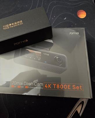 70mai 4K T800E Dash Cam 3 Canali + Hardwire Kit