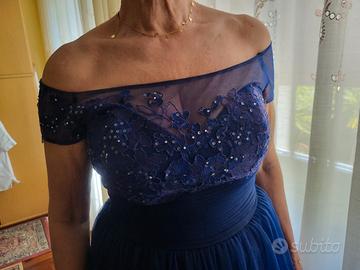 abito da cerimonia tg. 44 color Blu Cina