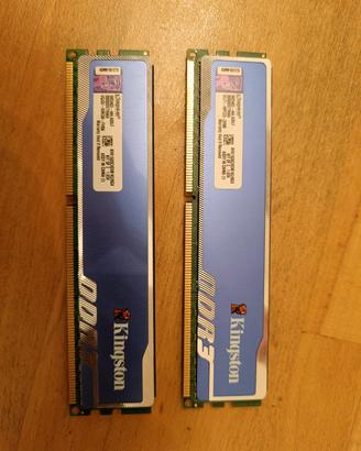 Ram ddr3 8gb 2x4gb kingston blu hyper x