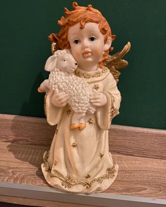 Angelo decorativo con agnello – altezza 30 cm