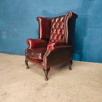 Poltrona Chester Chesterfield Queen Anne bordeaux 