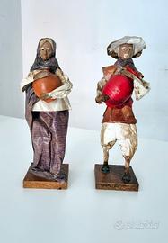 Coppia sculture tradizione messicana in cartapesta