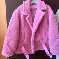 Cappotto  teddy rosa