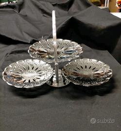 ALZATINA PORTA DOLCI IN INOX PIEGHEVOLE 