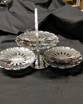 ALZATINA PORTA DOLCI IN INOX PIEGHEVOLE 