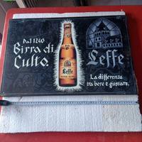 INSEGNA METALLO VINTAGE BIRRA LEFFE