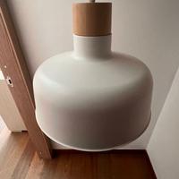 Lampada a sospensione, bianco/betulla, 36 cm