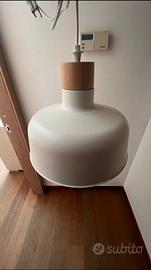 Lampada a sospensione, bianco/betulla, 36 cm