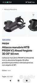 PRISM Attacco manubrio MTB PRISM V2 Ahead forgiato