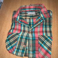 camicia a quadri in pile uomo