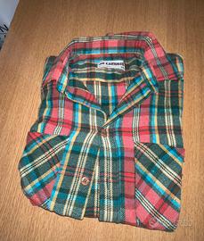 camicia a quadri in pile uomo