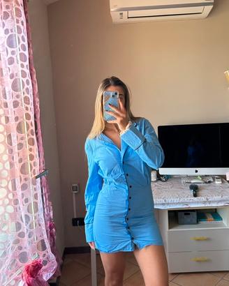 Vestito camicia azzurri  di zara