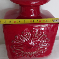 Vaso rosso ceramica thun vintage