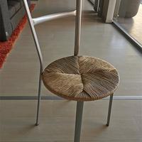 Sedia paglia/acciaio Eurosedia