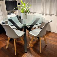 Sedie moderne grigio cenere x4