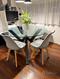 Sedie moderne grigio cenere x4