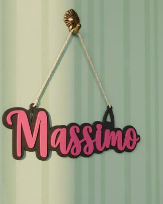 Nome stampa 3D PERSONALIZZATO decoro casa eventi