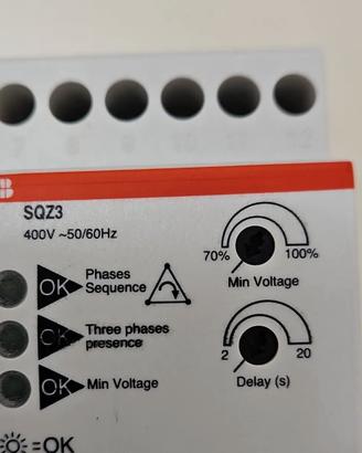 ABB SQZ3 Relè controllo e sequenza fasi 400V MPN 2