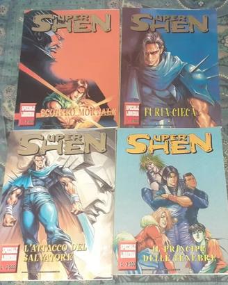 Lotto 4 Fumetti anni 90 Super Shen,vintage comics