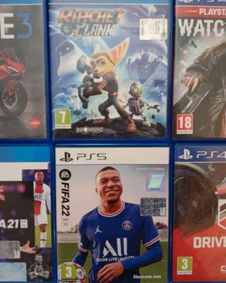 Lotto 5 giochi ps4 più uno ps5