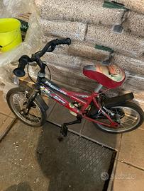 Bici bimbo cars con rotelle