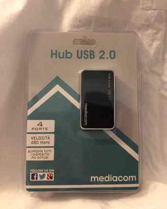 Hub usb 2.0 mediacom duplicatore porte usb