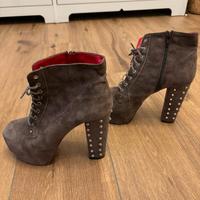 Tronchetto simil Jeffrey Campbell scamosciati