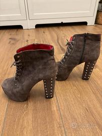 Tronchetto simil Jeffrey Campbell scamosciati