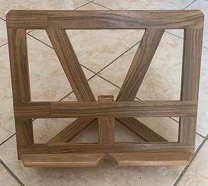 Leggio pieghevole in legno fatto a mano