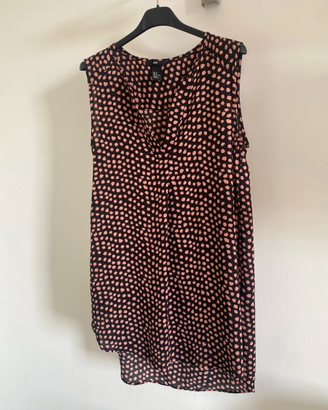 Canotta H&M pois rosa taglia 34 XS