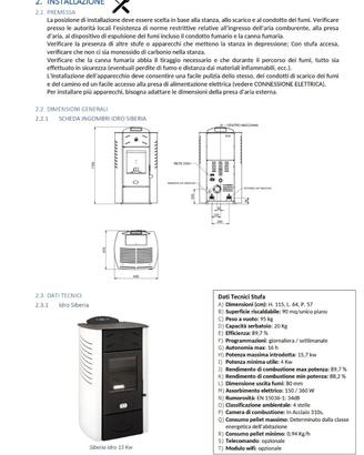 Stufa a pellet Siberia Idro 15kw bianca