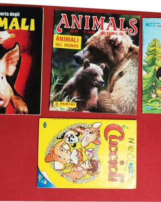 Lotto quattro album a tema Animali  quasi completi