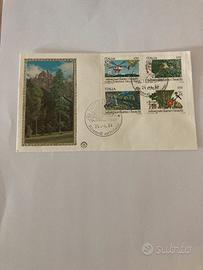 Busta primo giorno corpo forestale e 4 francobolli