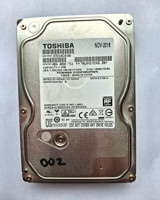 HDD 1TB SATAIII TOSHIBA DT01ACA100 8k Hrs SmartOK