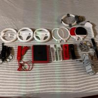 🎮nintendo wii rossa+ 2 controller+accessori+gioco