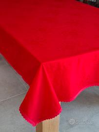 tovaglia rossa puro cotone 