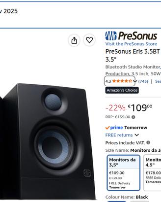 Case acustiche amplificate PreSonus con staffe