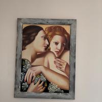 Quadro decorativo stile Art Déco con cornice in le