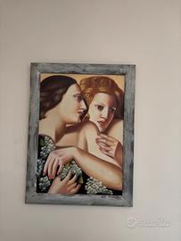 Quadro decorativo stile Art Déco con cornice in le