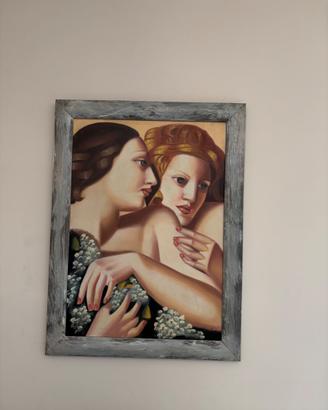 Quadro decorativo stile Art Déco con cornice in le